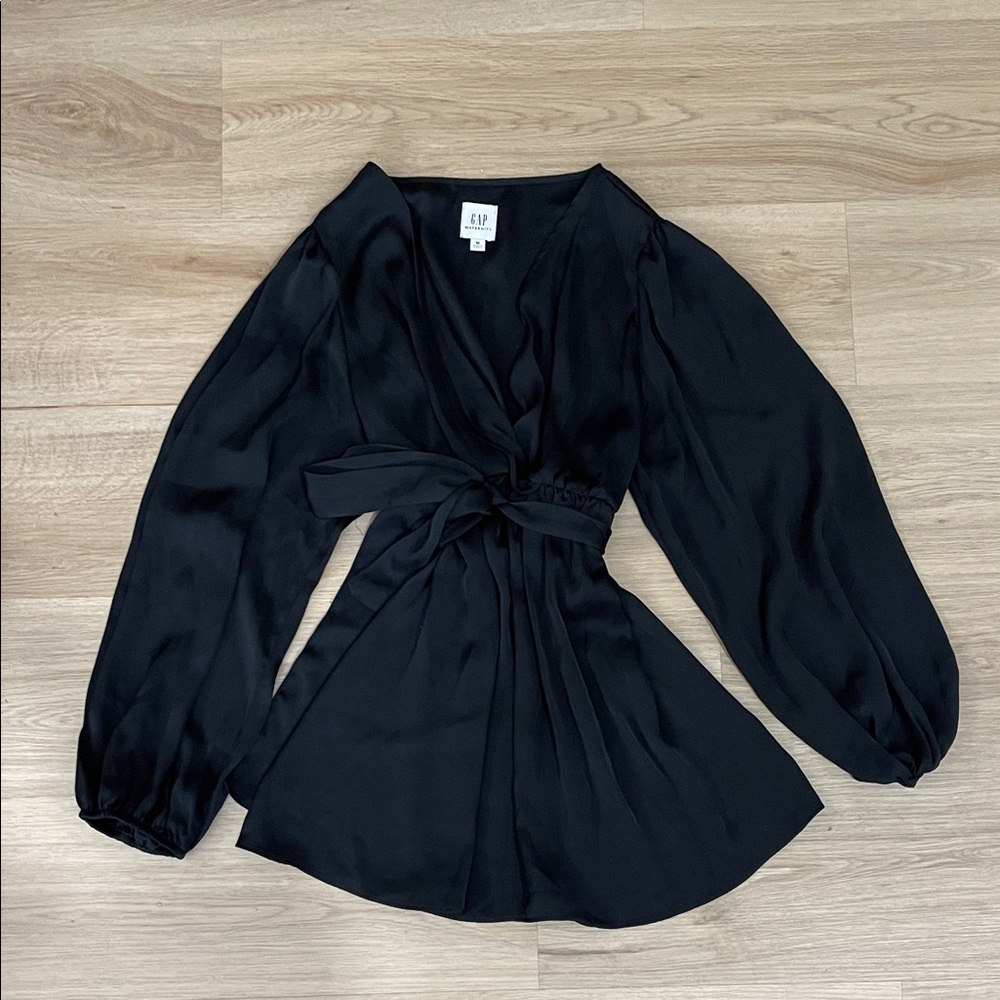 GAP Black Maternity Wrap Blouse